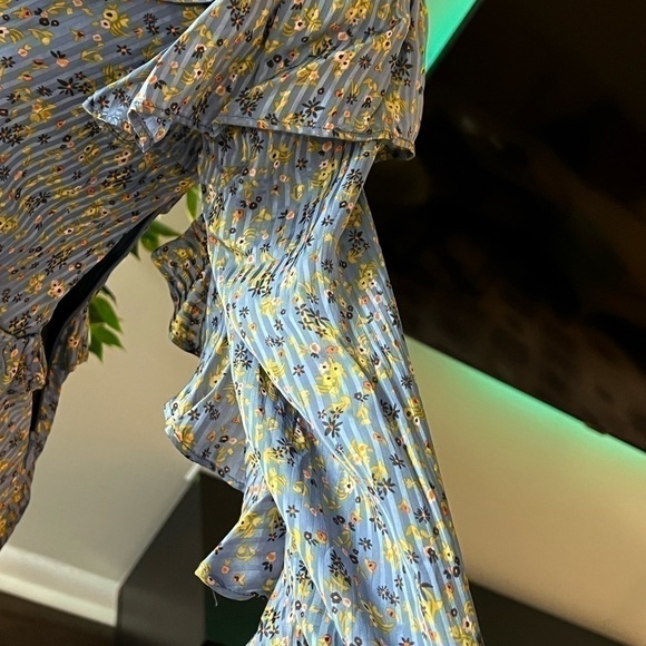 Free People Sweetest Thing Long Sleeve Minidress Midnight Cowboy SZ 6 NWT - Picture 8 of 12